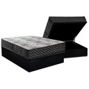 Ver imagem 1 de Cama Box Baú Casal: Colchão Espuma D45 Paropas Pasquale Wave Black + Base Crc Suede Black (138x188