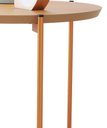 Ver imagem 4 de Mesa de Apoio Lateral Duda Nature com Pés de Ferro Bronze Ofertamo