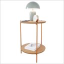 Ver imagem 1 de Mesa de Apoio Lateral Duda Nature com Pés de Ferro Bronze Ofertamo