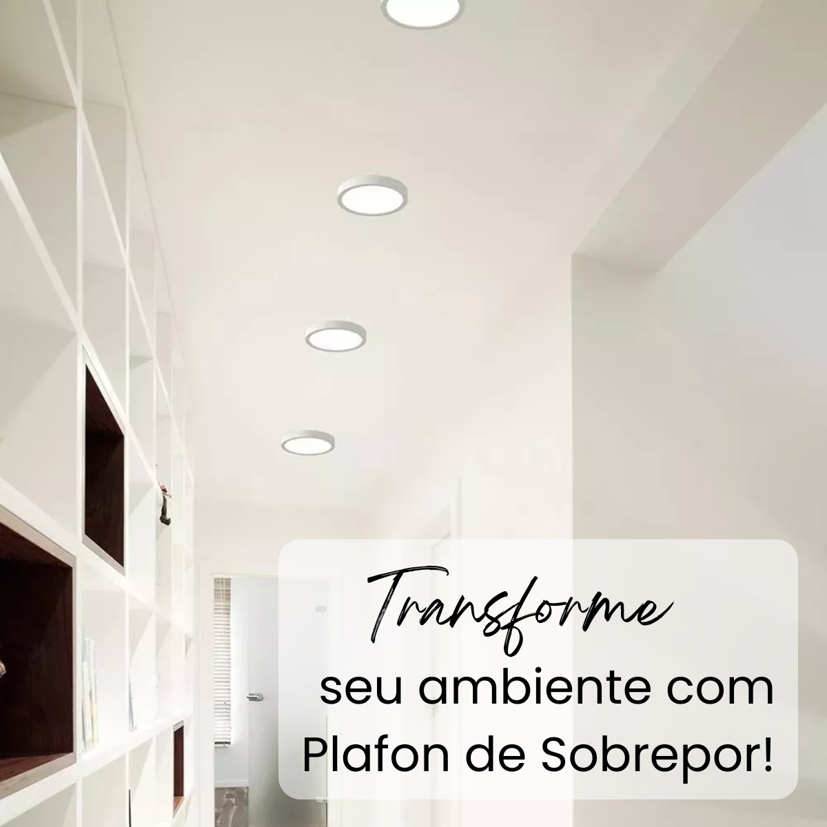 Kit 5 Plafon de Led Sobrepor Redondo 12 W Bivolt 127/220v Luz Cor da Luz:amarela - 4