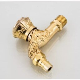 Torneira Esculpida Jardim Cozinha Dourada - 2