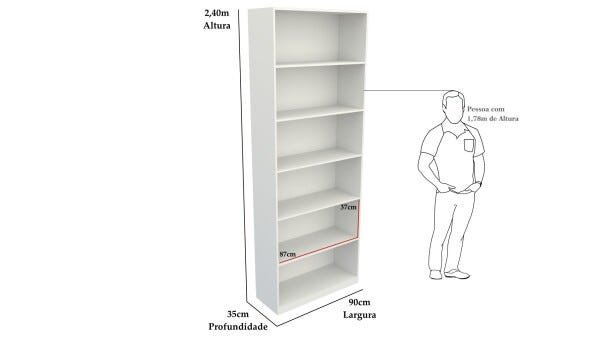 Guarda Roupa Closet Solteiro Prateleira Multiuso M8 100% Mdf Vitrine Loja Closet - 1