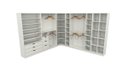 Ver imagem 1 de Kit Closet Modulado Armário Colmeia Cabideiro Canto M18