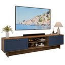 Ver imagem 2 de Rack para Tv até 80 Polegadas 218 Cm 2 Portas Rustic/azul Vik Madesa