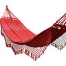 Rede de Dormir Descanso Casal Super King Vermelha Gigante - 1