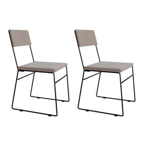 Kit 2 Cadeiras de Jantar Málaga Estofada em Veludo para Mesa Sala Cozinha Decor - Bege