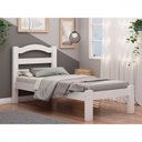 Ver imagem 1 de Cama Solteiro Robusta - Mdf - 88cm - Design Moderno Arauna