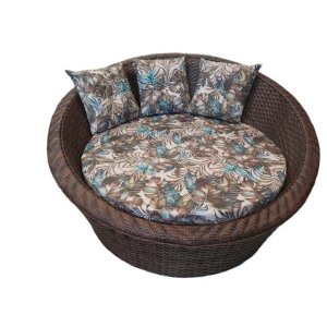 Cadeira Redonda de Fibra para Varanda, Sofá Grande para Area, Poltrona Redonda para Jardim