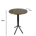 Ver imagem 2 de Mesa Bistrô Alto Preto com Tampo Redondo Amadeirado