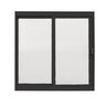 Janela Vitro 2 Folhas para Banheiro Alumínio A40l40 Policarbonato Preto - 2