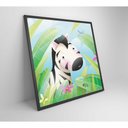 Ver imagem 3 de Quadro Infantil Zebra Medidas 80x80 Cm Impressão Tecido Canvas