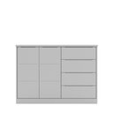 Ver imagem 1 de Cômoda Infantil Jade 4 Gavetas MDF Puxador Embutido Cinza Sallar Home