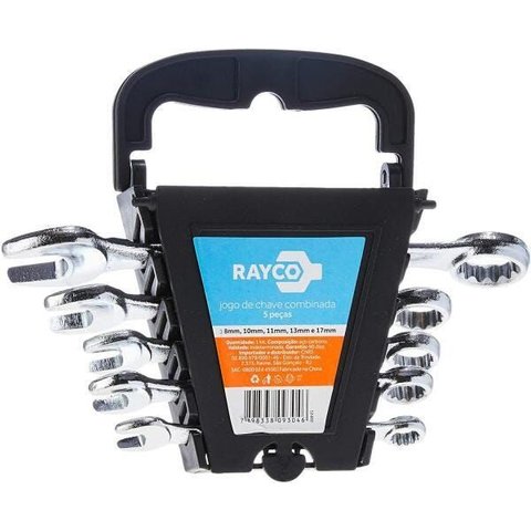 Kit Chave Est/fixa 8,10,11,13,17mm Rayco