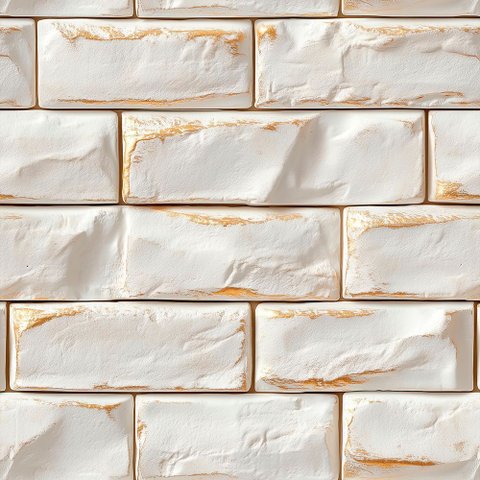 Papel de Parede Tijolo Envelhecido Branco Gold Autocolante - 10 Metros