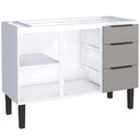 Ver imagem 2 de Gabinete em Aço Júpiter Cinza para Pias de 1,20 Metro com 2 Portas e 3 Gavetas - P101880 - Cozimax
