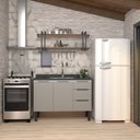 Ver imagem 3 de Gabinete em Aço Júpiter Cinza para Pias de 1,20 Metro com 2 Portas e 3 Gavetas - P101880 - Cozimax