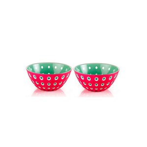Cj de 2 Bowls 12cm em Acrilico Magenta/verde - Le Murrine - Guzzini