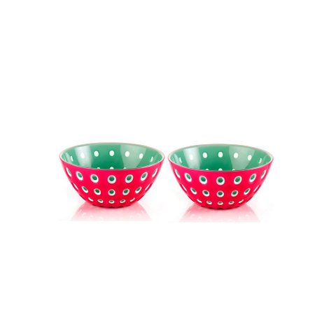 Cj de 2 Bowls 12cm em Acrilico Magenta/verde - Le Murrine - Guzzini