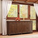 Ver imagem 2 de Balcao 4 Portas 4 Gavetas Madeira Maciça 8929 Rubi Cafe Fnt