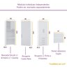 Guarda Roupa Dormitório Modulado Alpes Solteiro Canto c/ Bancada de Estudo - Roupeiro Luciane M04:Ci - 5