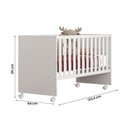 Ver imagem 3 de Berço Reto Doce Sonho 3540 com Rodízios e Colchão 130x60 Branco