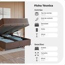 Ver imagem 5 de Cama Box Baú Casal Bipartido + Colchão Espuma D45 Marrom Suede Marrom/marrom