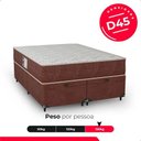 Ver imagem 7 de Cama Box Baú Casal Bipartido + Colchão Espuma D45 Marrom Suede Marrom/marrom