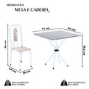 Ver imagem 3 de Conjunto para Sala de Jantar com 4 Cadeiras Lívia Branco/Bege
