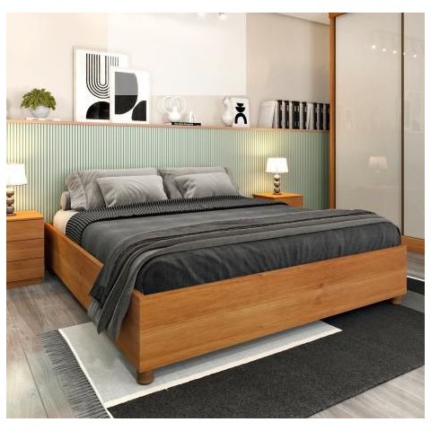 Cama Box Casal Queen Mônaco - Tcil Móveis - Cinamomo