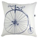 Ver imagem 1 de Almofada Serigrafada 50x50cm Bike Azul - Capa com enchimento