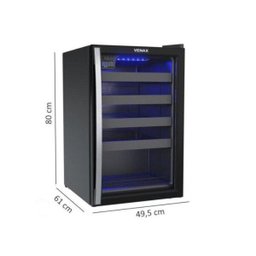 Adega Piubella 100 - para 24 Garrafas, Preto com Porta Invertida - 220v - Estilo e Funcionalidade - 3