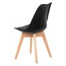 Cadeira Leda – Charles Eames, Saarinen Wood com Almofada Preta - 5