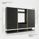 Ver imagem 3 de Guarda-Roupa Closet Modulado Casal 6 Gavetas 3 Cabideiros Estrutura Metalica 250cm Preto