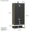 Ver mais imagens de Guarda-Roupa Closet Modulado Casal 6 Gavetas 3 Cabideiros Estrutura Metalica 250cm Preto