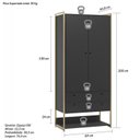 Ver imagem 4 de Guarda-Roupa Closet Modulado Casal 6 Gavetas 3 Cabideiros Estrutura Metalica 250cm Preto