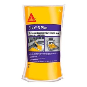 Sika 3 Plus - Acelerador De Pega E Endurecimento 1l