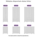 Ver imagem 6 de Guarda-roupa Infantil 62cm 2 Portas e 2 Gavetas Allegra Multimóveis Mp4441 Branco Branco
