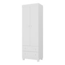 Ver imagem 2 de Guarda-roupa Infantil 62cm 2 Portas e 2 Gavetas Allegra Multimóveis Mp4441 Branco Branco