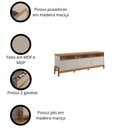 Ver imagem 4 de Rack para Tv até 70 Polegadas 1 Porta e 2 Gavetas Elegance 1,83m Lukaliam Móveis Off White-