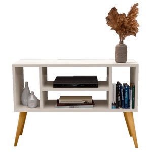Rack Miami 4 Nichos Aparador Buffet Organizador Off White