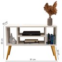 Ver imagem 6 de Rack Miami 4 Nichos Aparador Buffet Organizador Off White