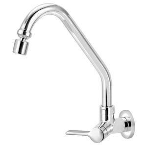 Torneira P/ Cozinha de Parede Metal Alta Vazão 1/4 de Volta