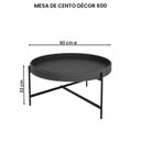 Ver imagem 4 de Conjunto Mesa De Centro Sala Décor 700 e 600 Pés de Metal Preto