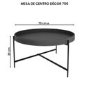 Ver imagem 3 de Conjunto Mesa De Centro Sala Décor 700 e 600 Pés de Metal Preto