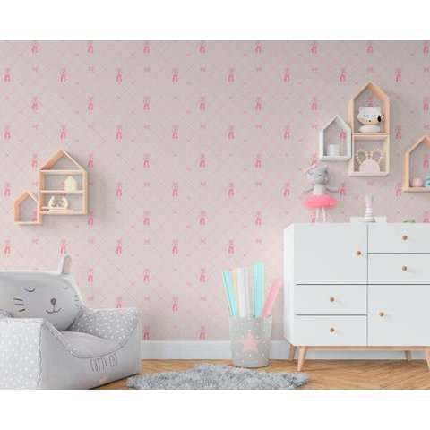 Papel de Parede Auto Adesivo Lavável Sapatilha Bailarina D0139