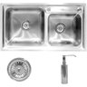 Cuba Aço Inox 304 Dupla Pia Cozinha Gourmet com Acessórios - 1