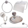 Kit Acessórios Banheiro 5 Peças Aço Inox Premium Metal Vegas - 1