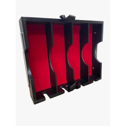 Suporte Para 4 Maquinas De Corta Cabelo Preto/Vermelho - 2