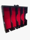 Ver imagem 2 de Suporte Para 4 Maquinas De Corta Cabelo Preto/Vermelho