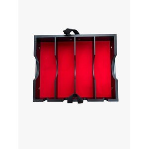 Suporte Para 4 Maquinas De Corta Cabelo Preto/Vermelho